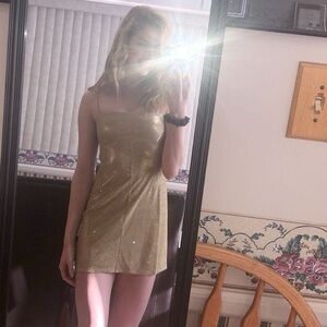 Urban outfitters sparkly moon bean mini dress